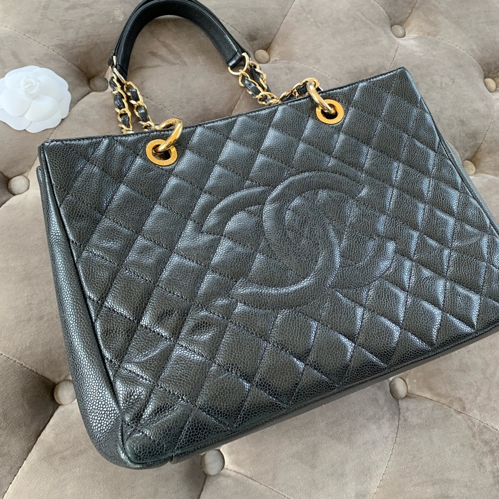 🚫⛔️SOLD⛔️🚫Chanel gst black quilted caviar - Picture 2 of 8
